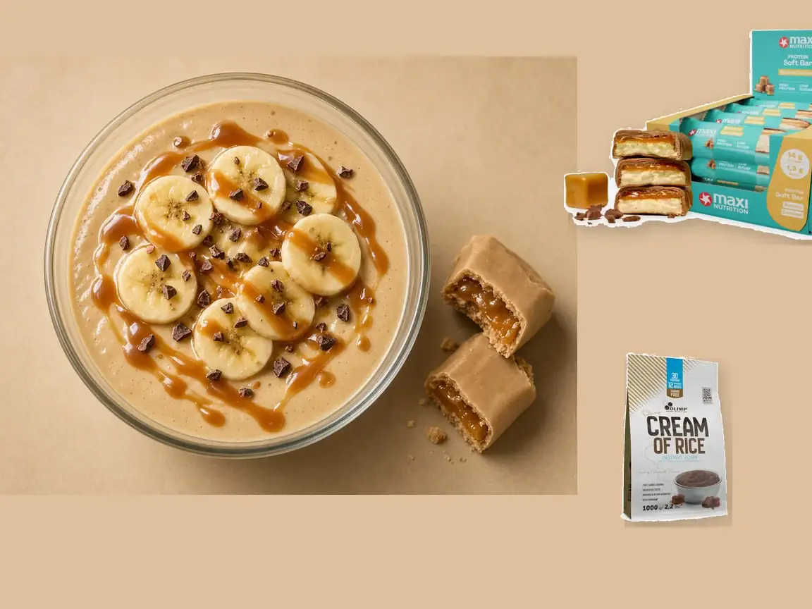 Banana caramel protein bowl