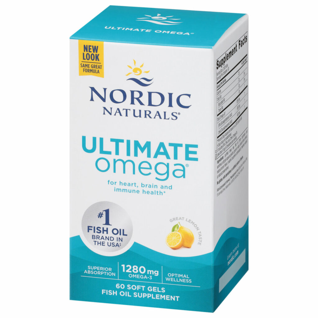 Nordic Ultimate Omega Nordic Naturals Lemon, 1,280 mg, 60 Soft Gels