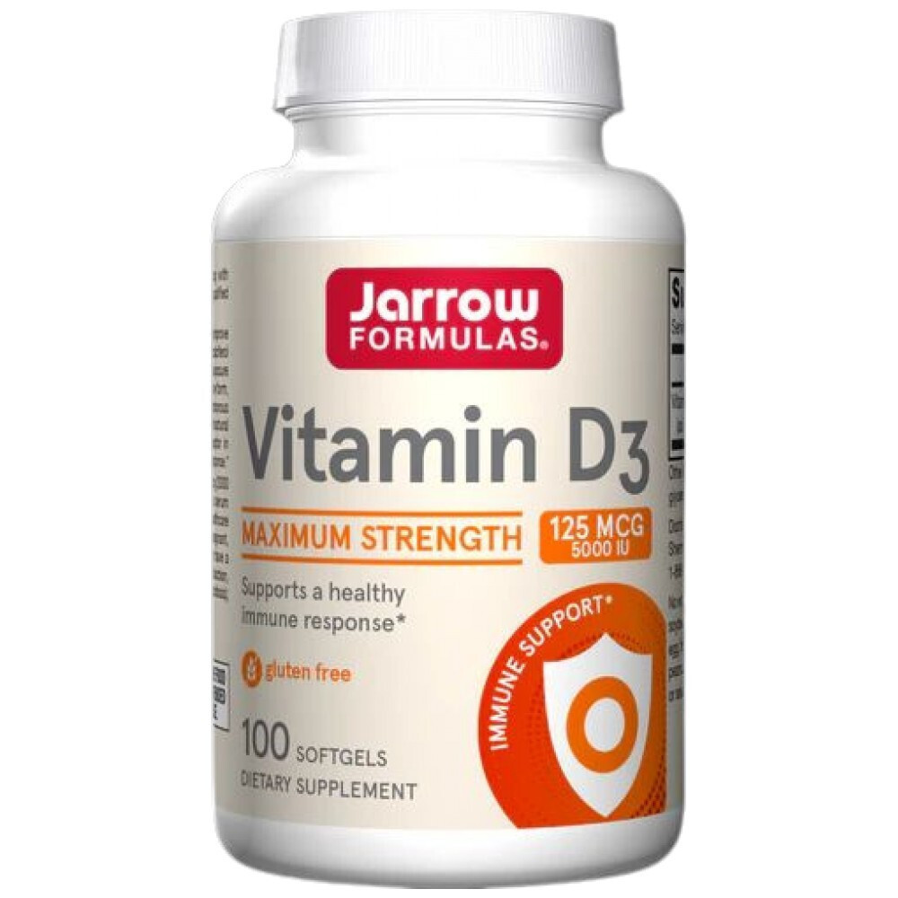 Vitamin D3 Jarrow Formulas 125 mcg [5,000 IU], 100 Softgels