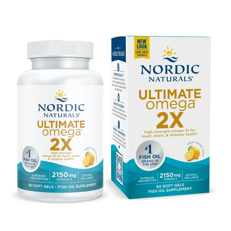 Nordic Ultimate Omega Nordic Naturals Lemon, 2,150 mg, 60 Soft Gels