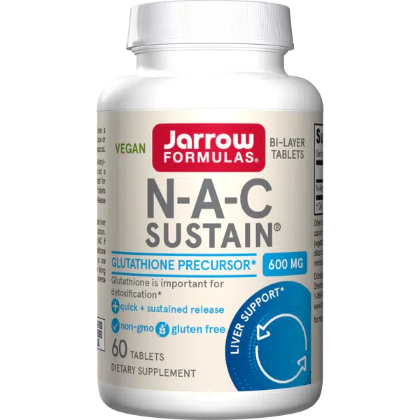 Vegan NAC Sustain Jarrow Formulas 600 mg, 60 Tablets