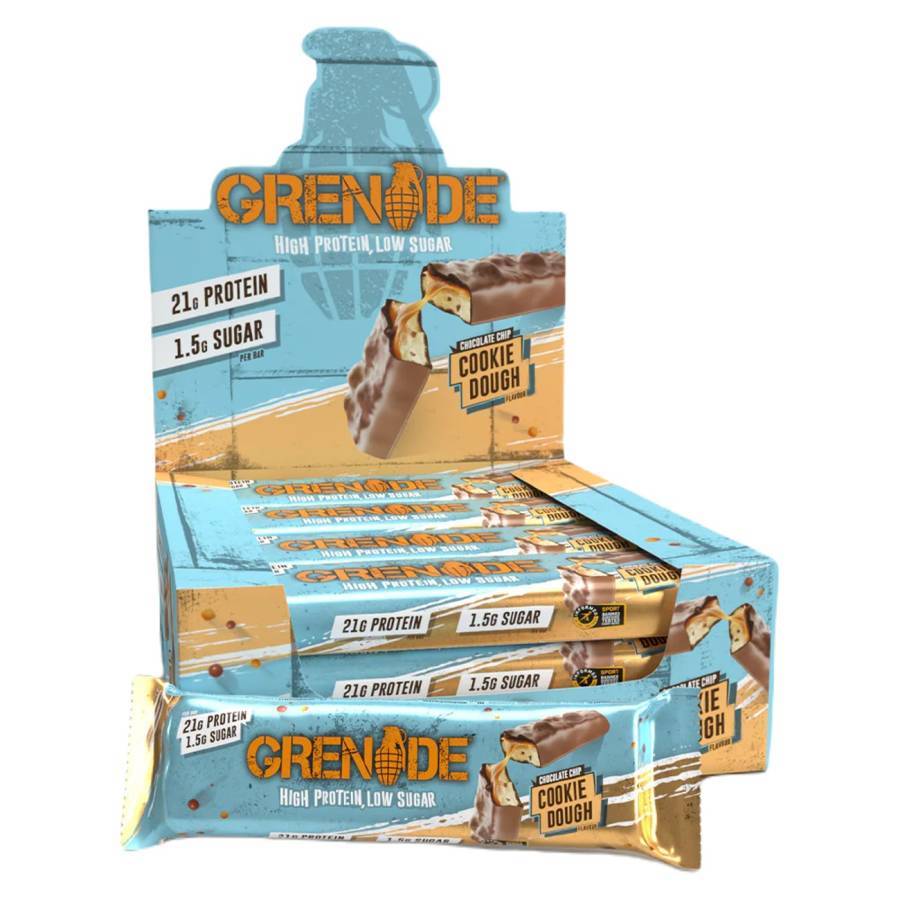 Grenade Chocolate Chip Cookie Dough Protein Bar BOX