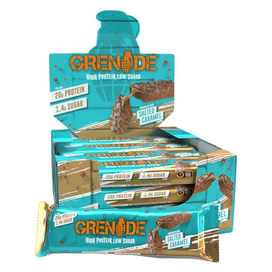 Grenade Chocolate Chip Salted Caramel Protein Bar BOX
