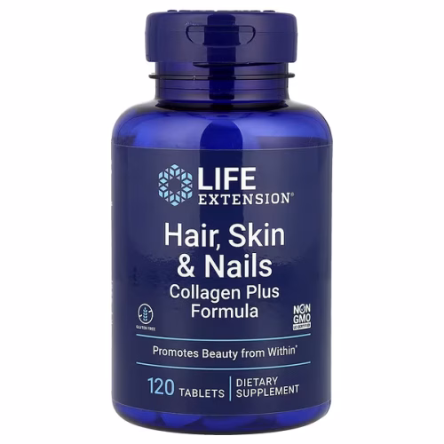 Life Extension, Hair, Skin & Nails, Collagen Plus Formula, 120 Tablets