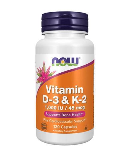 Now Foods Vitamin D3 & K2 (120 caps)