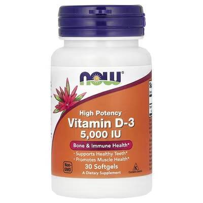 Now Foods Vitamin D-3 125mcg (120Softgels)