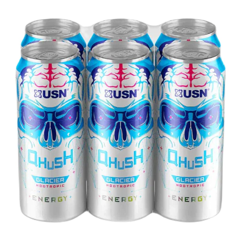 QHUSH Energy Glacier USN 6 x 500 ml