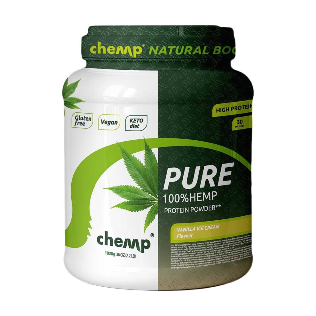Chemp Pure 100 Hemp Protein Powder 1020 gr Vanilla Ice Cream 1.jpg