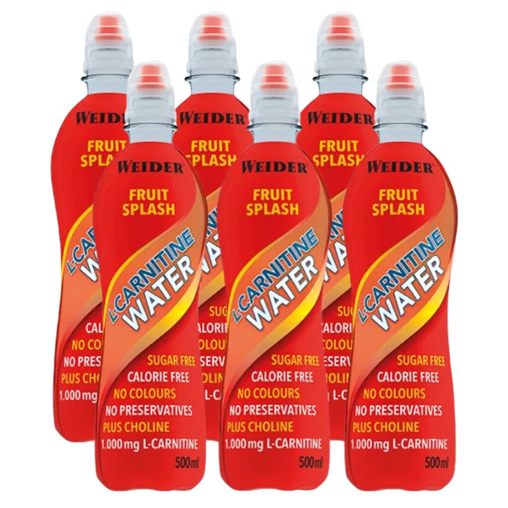 Weider L Carnitine Water 6 x 500 ml Fruity Splash 8.jpg